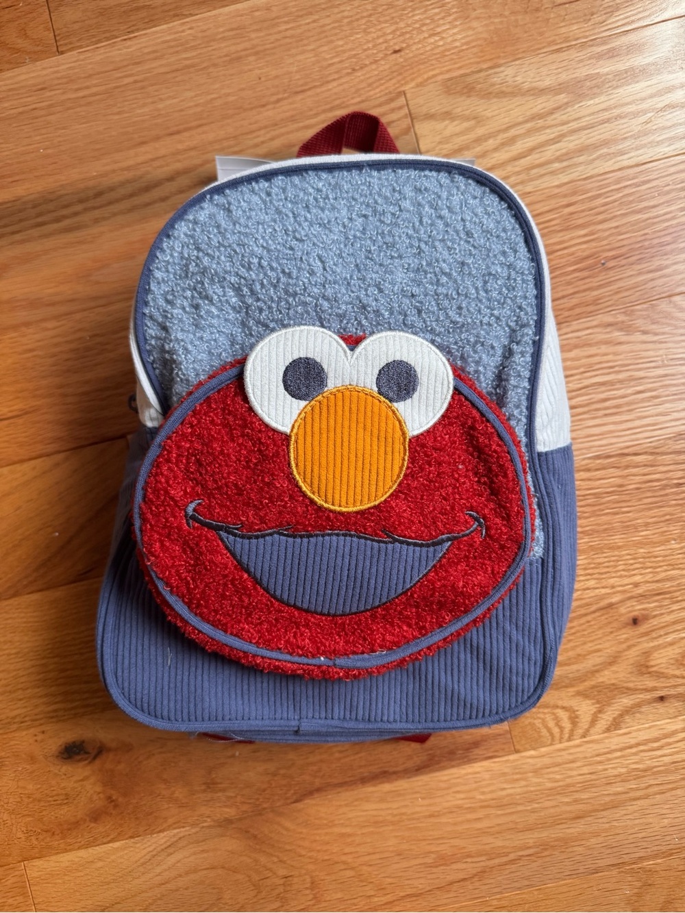 Elmo Toddler Backpack - Red & Blue Plush Character Bag